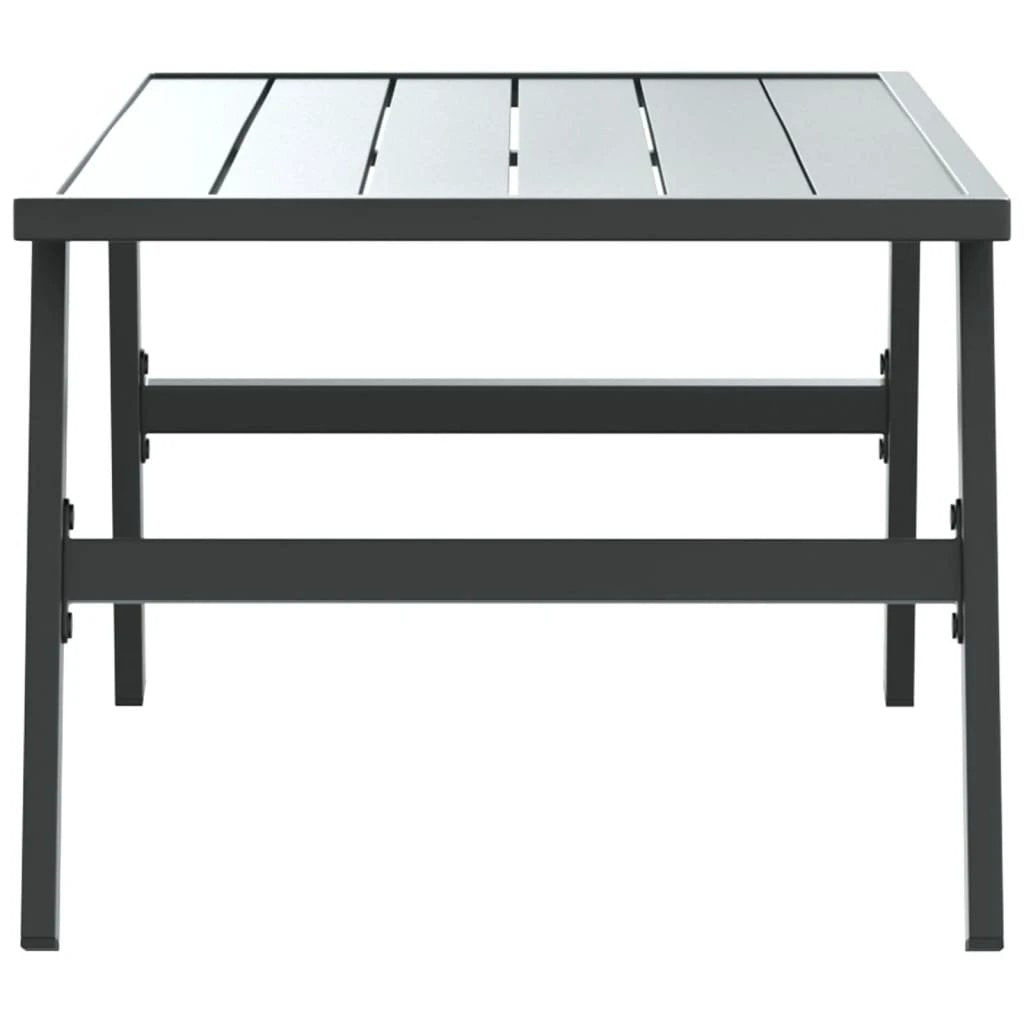 vidaXL Garden Coffee Table 90x45x35 Cm Powder-Coated Steel Outdoor Patio by vidaXL