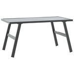 vidaXL Garden Coffee Table 90x45x35 Cm Powder-Coated Steel Outdoor Patio by vidaXL