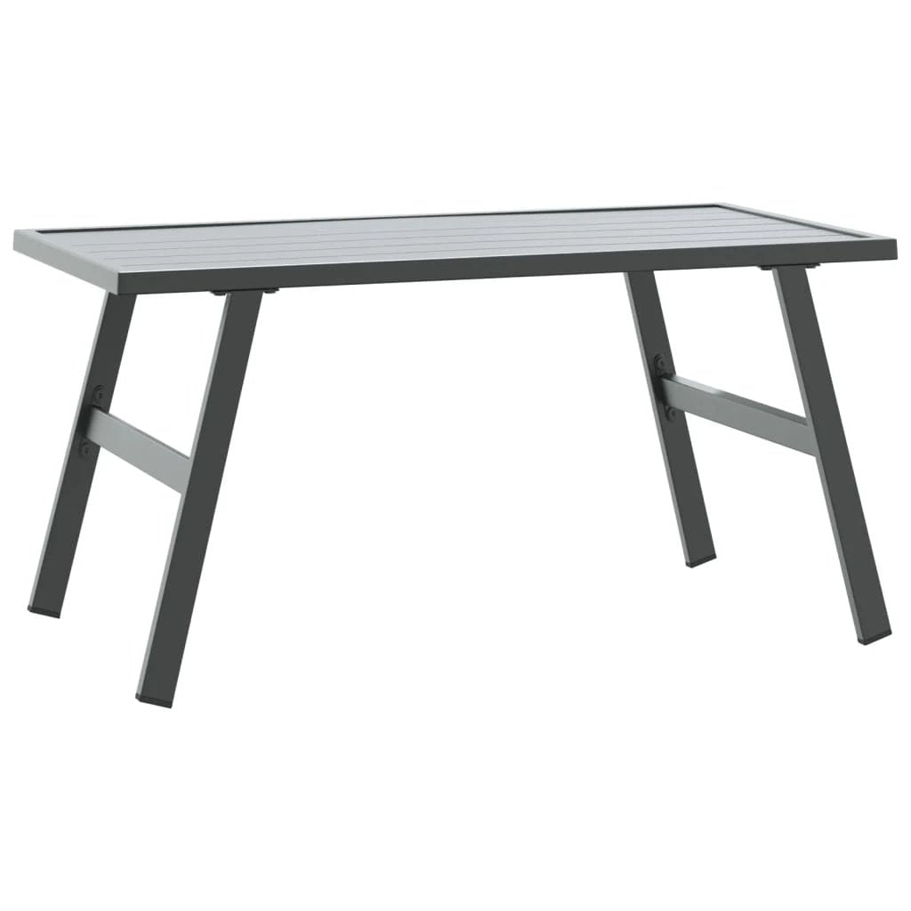 vidaXL Garden Coffee Table 90x45x35 Cm Powder-Coated Steel Outdoor Patio by vidaXL