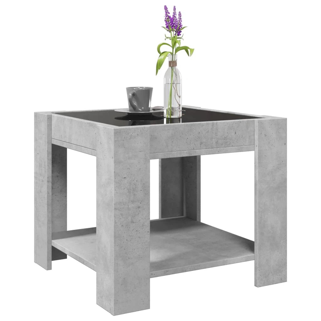 vidaXL Coffee Table 53x53x45 cm LED Infinity Mirror Modern Living Room Furniture by vidaXL