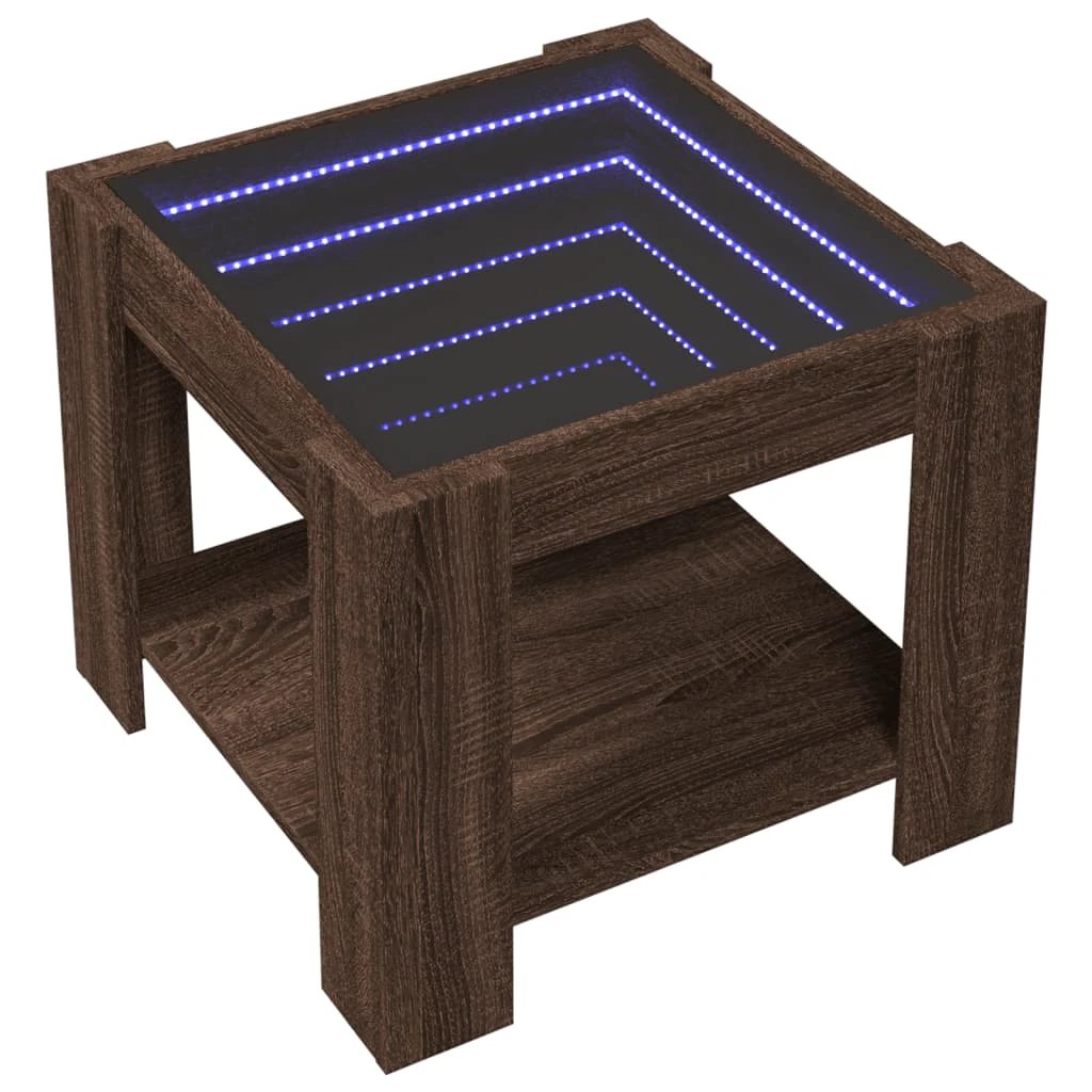VidaXL Coffee Table 53x53x45 LED Mirror Decor by vidaXL