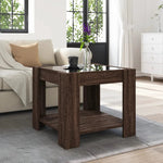 VidaXL Coffee Table 53x53x45 LED Mirror Decor by vidaXL