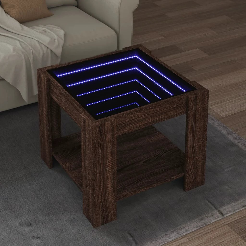 VidaXL Coffee Table 53x53x45 LED Mirror Decor by vidaXL