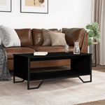 VidaXL Coffee Table 100 cm by 51 cm by 40 cm Engineered Wood Open Shelf Storage For Modern Living Rooms by vidaXL