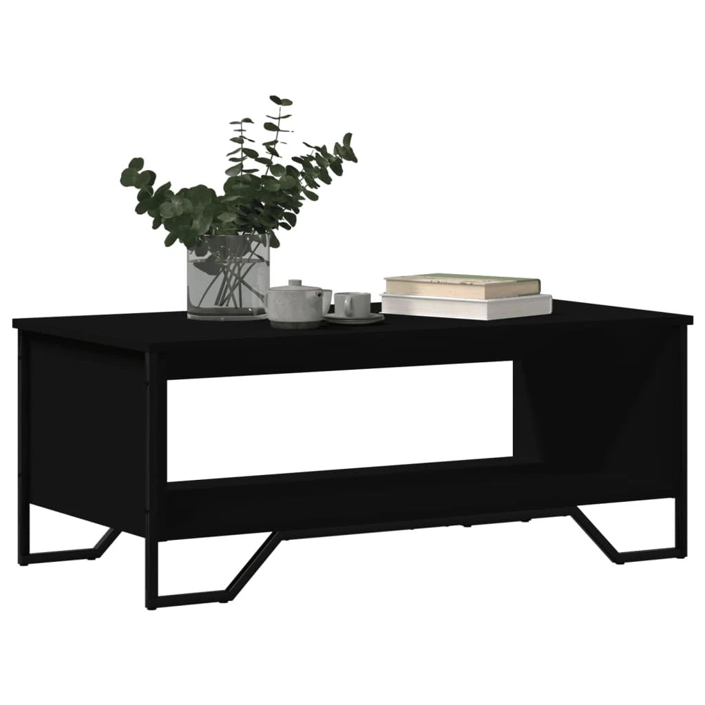 VidaXL Coffee Table 100 cm by 51 cm by 40 cm Engineered Wood Open Shelf Storage For Modern Living Rooms by vidaXL
