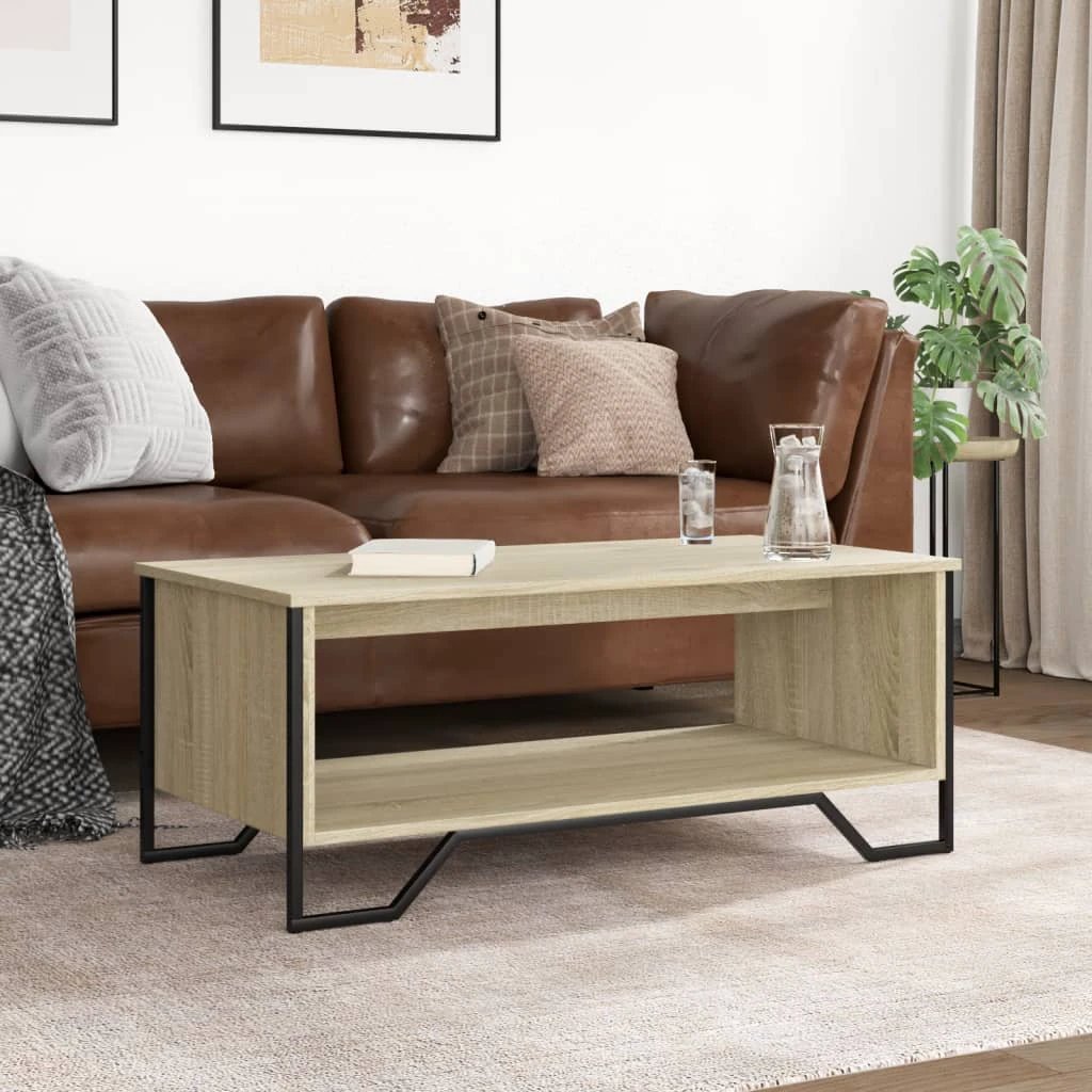 vidaXL VidaXL Coffee Table 100x51x40 cm Engineered Wood with Storage for Modern Living Room - Coffee Table