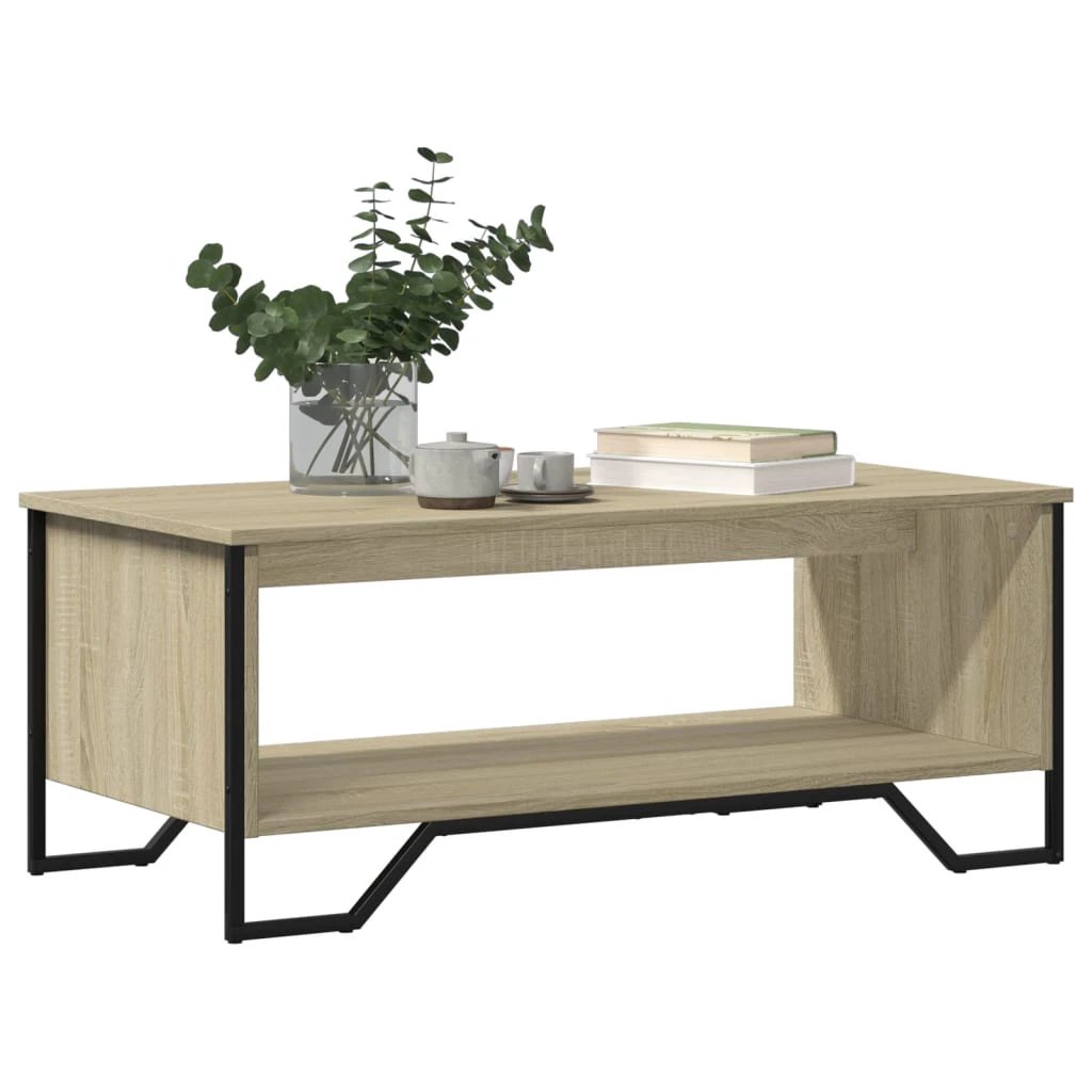 vidaXL VidaXL Coffee Table 100x51x40 cm Engineered Wood with Storage for Modern Living Room - Coffee Table