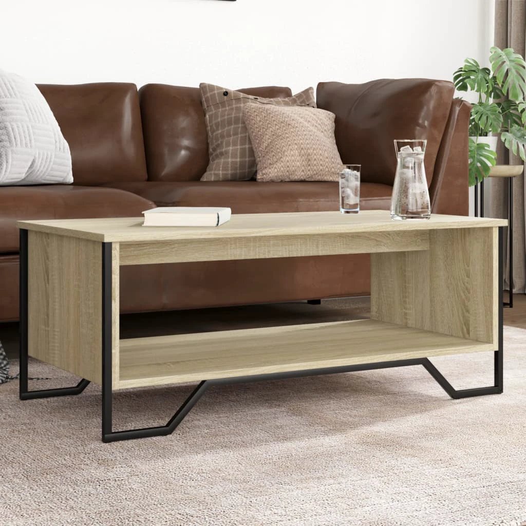 vidaXL VidaXL Coffee Table 100x51x40 cm Engineered Wood with Storage for Modern Living Room - Coffee Table