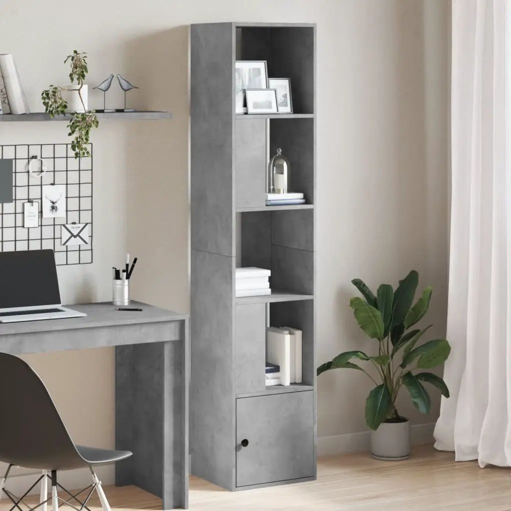 vidaXL vidaXL Bookcase Concrete Grey 40x36x189 cm Engineered Wood - Bookcase