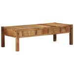 VidaXL Coffee Table 110 X 54 X 35 Cm Solid Reclaimed Wood Rustic Living Room Decor Piece by vidaXL