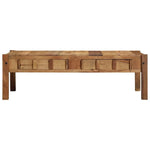 VidaXL Coffee Table 110 X 54 X 35 Cm Solid Reclaimed Wood Rustic Living Room Decor Piece by vidaXL