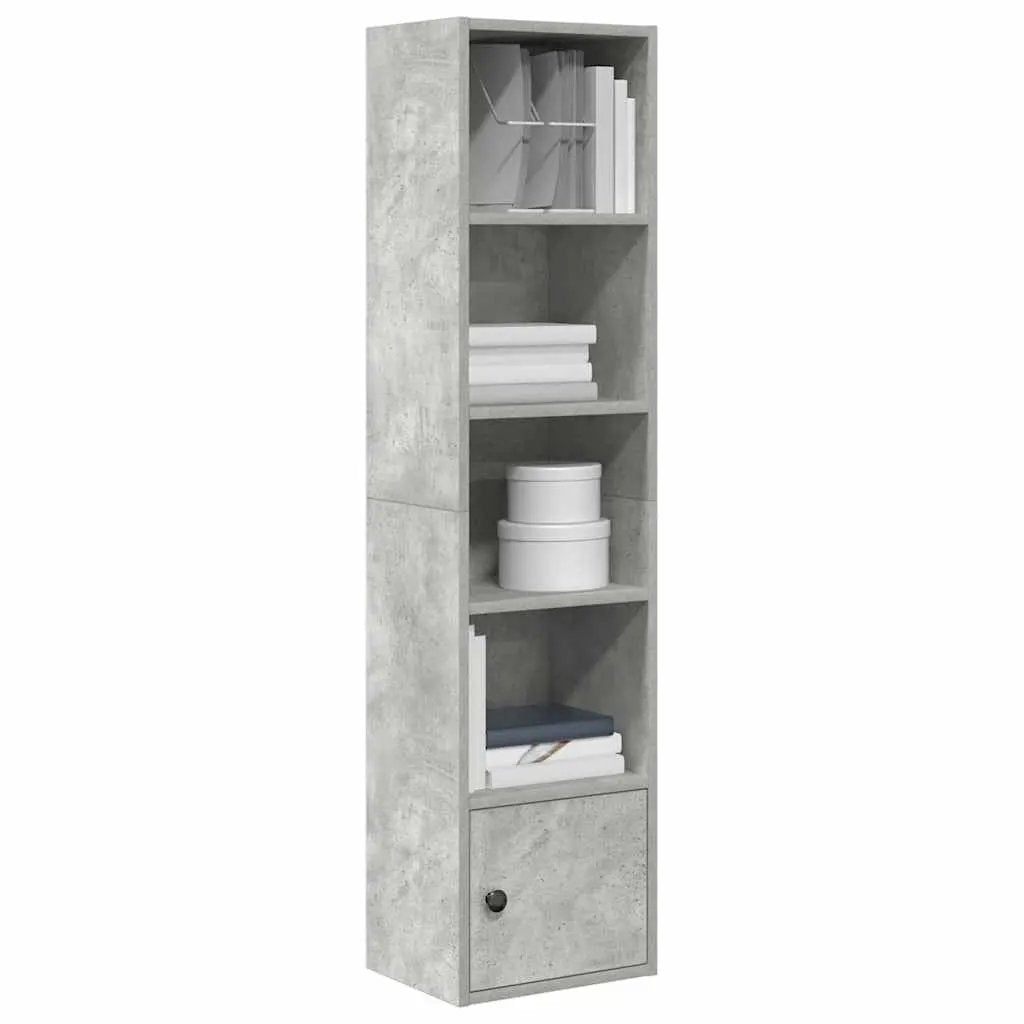 vidaXL vidaXL Bookcase Concrete Grey 31x24x127 cm Engineered Wood - Bookcase