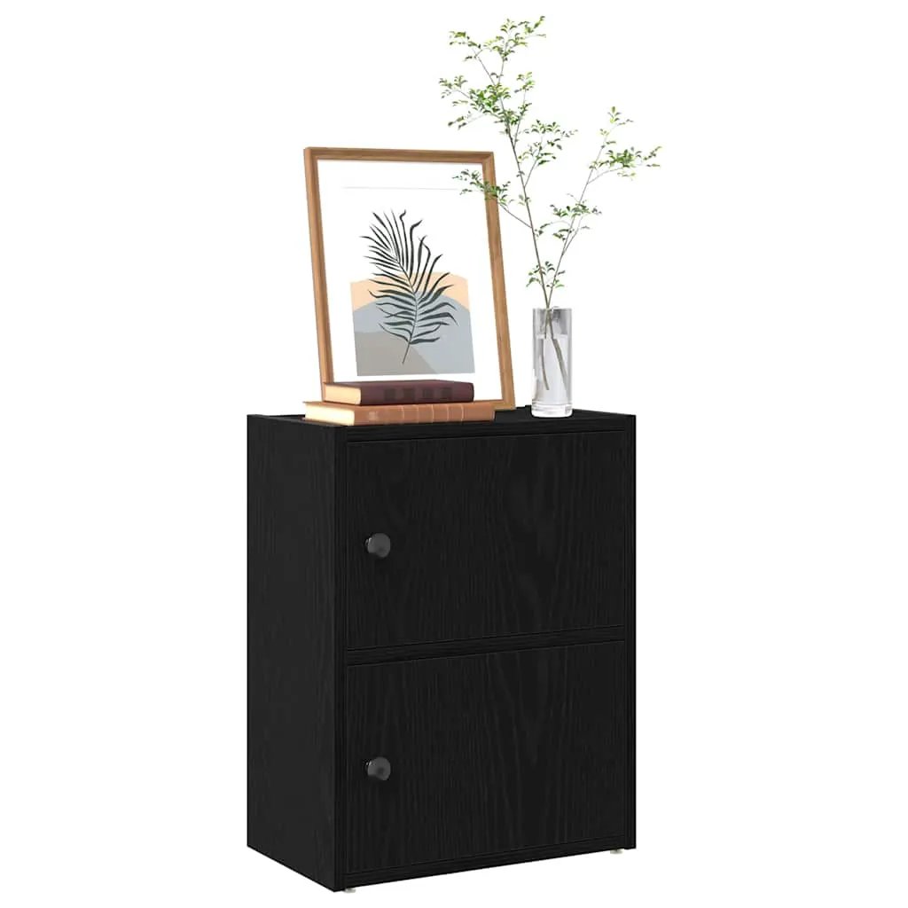 vidaXL vidaXL Bookcase Black Oak 40x24x52 cm Engineered Wood - Bookcase