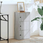 vidaXL vidaXL Bookcase Grey Sonoma 40x24x77 cm Engineered Wood - Bookcase