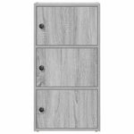 vidaXL vidaXL Bookcase Grey Sonoma 40x24x77 cm Engineered Wood - Bookcase