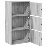vidaXL vidaXL Bookcase Grey Sonoma 40x24x77 cm Engineered Wood - Bookcase