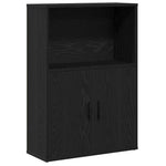 vidaXL vidaXL Bookcase Black Oak 60x24x85 cm Engineered Wood - Bookcase