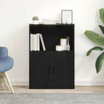 vidaXL vidaXL Bookcase Black Oak 60x24x85 cm Engineered Wood - Bookcase
