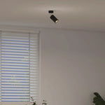 vidaXL vidaXL Ceiling Spotlight with Spotlights Black 6 x 6 x 16 cm Metal - Spotlight