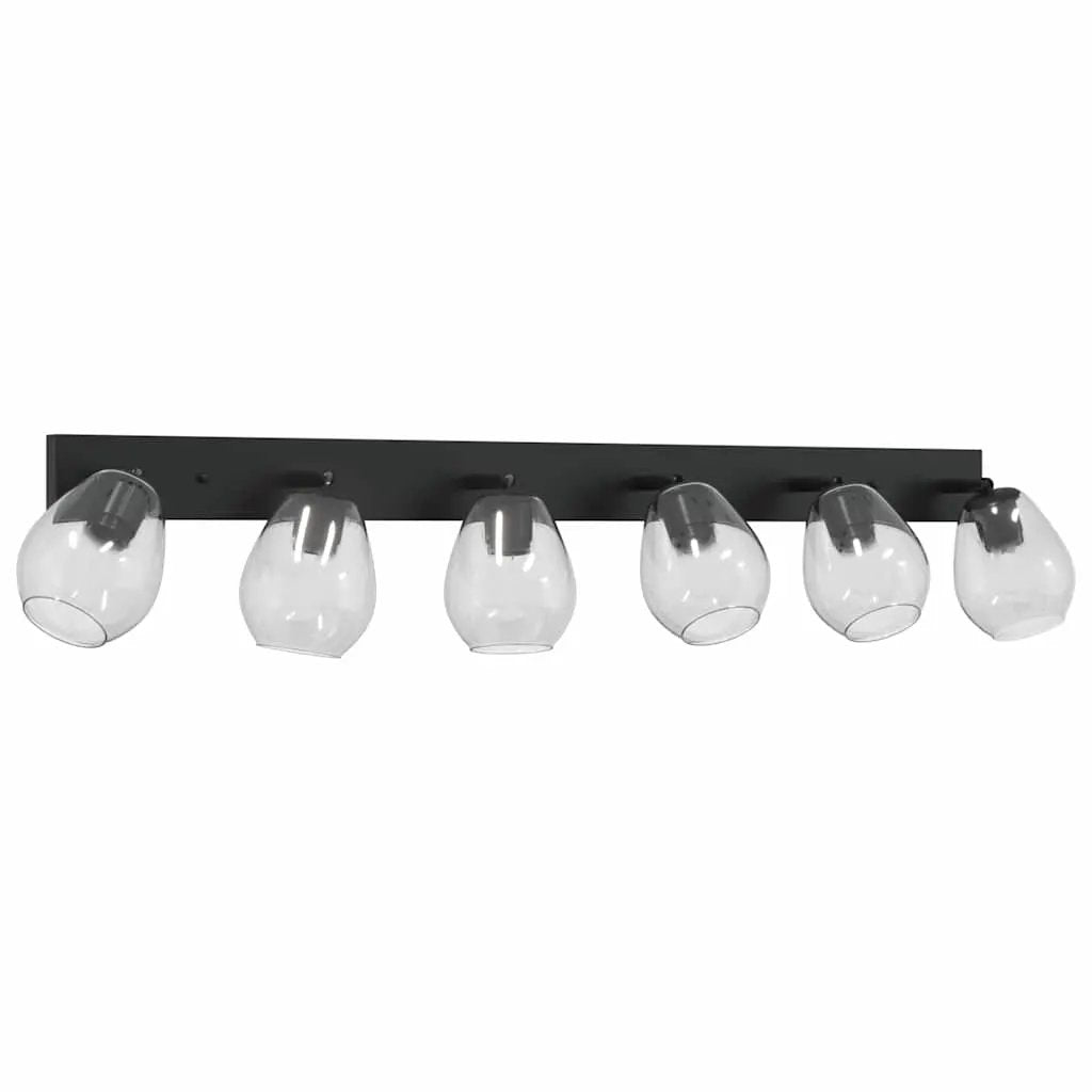 vidaXL vidaXL Ceiling Spotlight Black 110.5 x 13 x 26 cm Glass and Metal - Spotlight