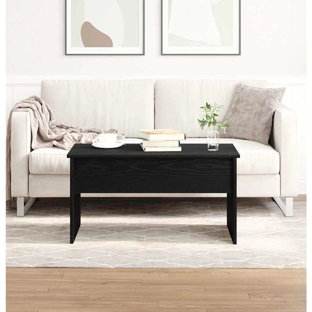 vidaXL vidaXL Coffee Table 80 x 50.5 x 41.5 cm Black Oak Engineered Wood Centerpiece for Modern Living Room - Coffee Table