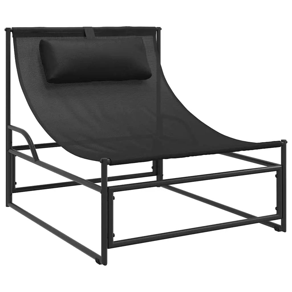vidaXL vidaXL Garden Lounger Chair Anthracite 87x74x73 cm Steel and Textilene - Garden Chairs