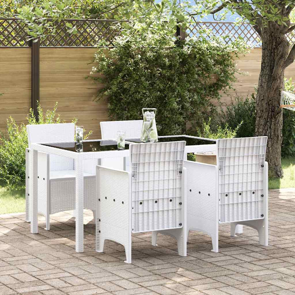 vidaXL vidaXL Garden Chair 4 pcs White 53 x 49 x 85 cm Polypropylene - Garden Chairs