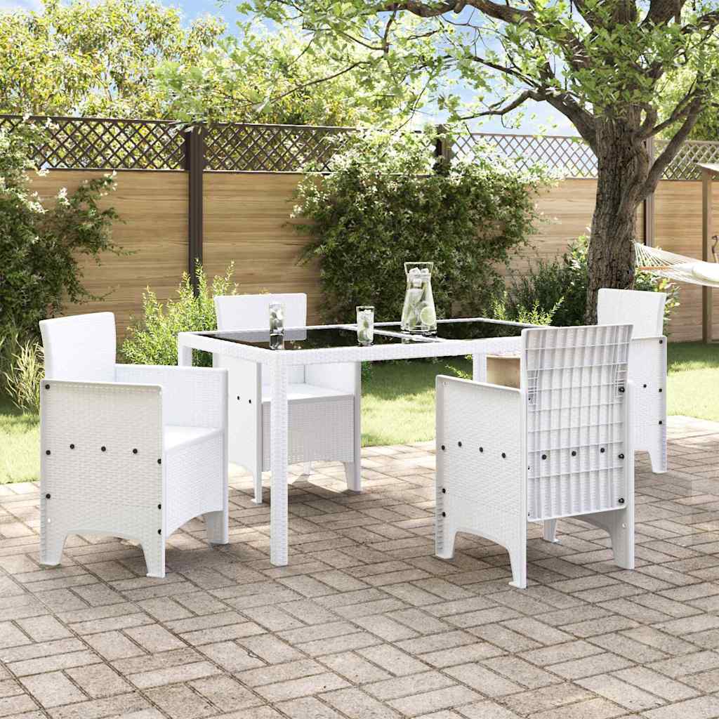vidaXL vidaXL Garden Chair 4 pcs White 53 x 49 x 85 cm Polypropylene - Garden Chairs