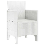 vidaXL vidaXL Garden Chair 4 pcs White 53 x 49 x 85 cm Polypropylene - Garden Chairs