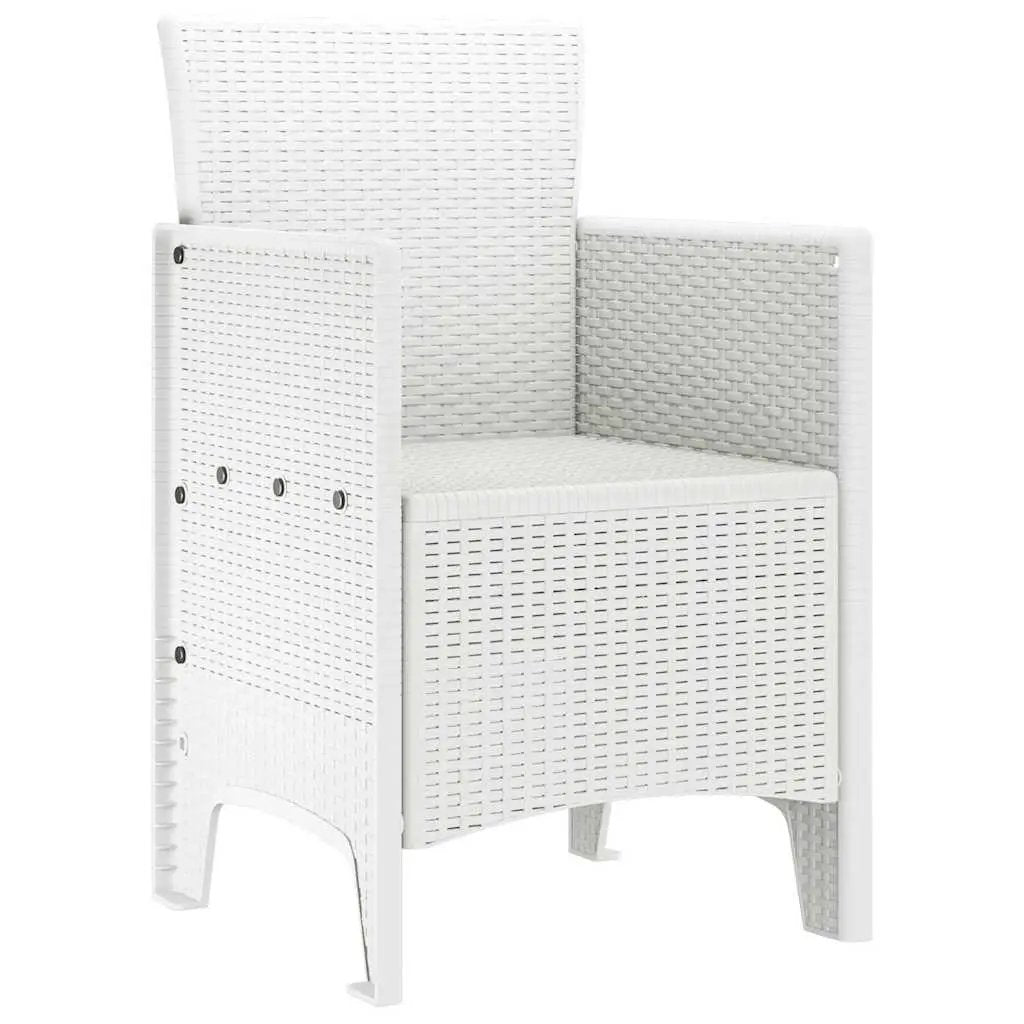 vidaXL vidaXL Garden Chair 4 pcs White 53 x 49 x 85 cm Polypropylene - Garden Chairs