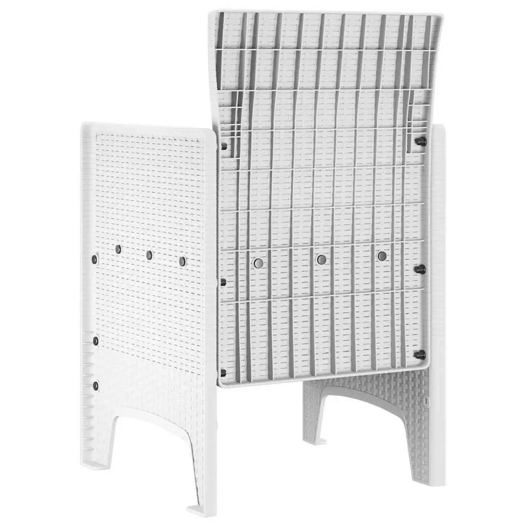 vidaXL vidaXL Garden Chair 4 pcs White 53 x 49 x 85 cm Polypropylene - Garden Chairs