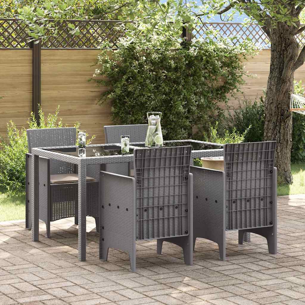 vidaXL vidaXL Garden Chair 4 pcs Light Grey 53 x 49 x 85 cm Polypropylene -