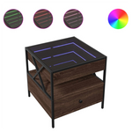 VidaXL Coffee Table 50x50x51 Cm Infinity LED Mirror RGB Living Room Accent For Modern Living Rooms by vidaXL