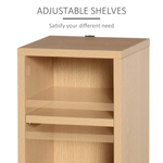 Unbranded Set of 2 CD Media Display Shelf Unit Tower Rack w/ Adjustable Shelves Wood Color - Wine Rack