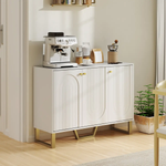 HOMCOM HOMCOM Sideboard with Adjustable Shelves & Doors for Living Room, White - Sideboard