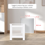 HOMCOM MDF Radiator Cover 78Lx19Wx82Hcm Diamond Grill - Radiator