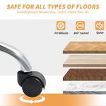 Homcom Office Chair High Back Adjustable Lumbar Home Office promotional graphic with PU wheels and wood floor swatches