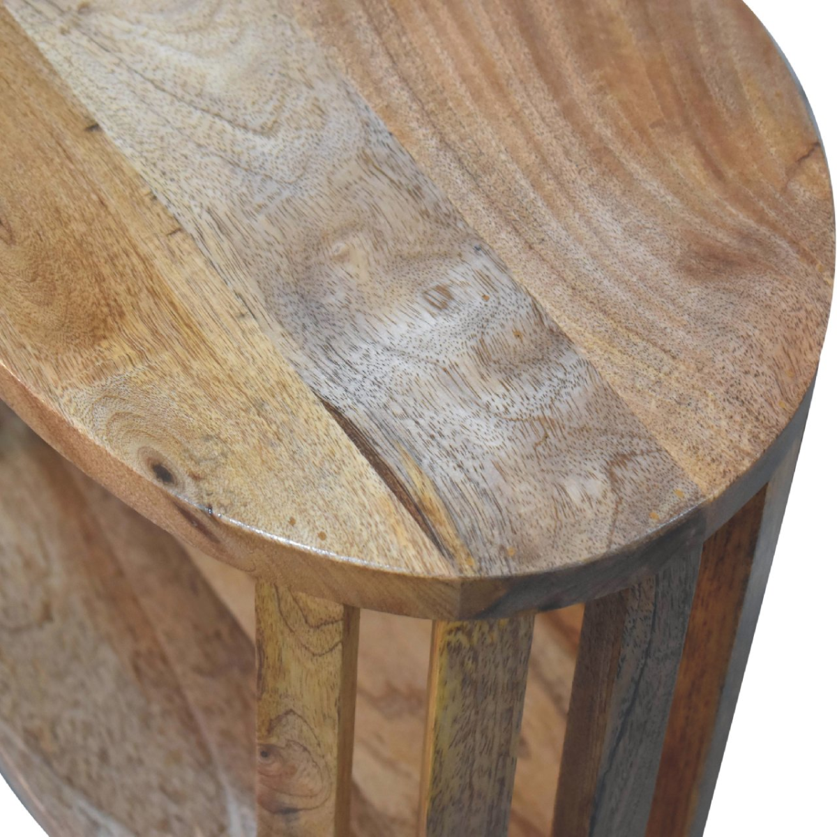 Artisan Bedside Table Solid Mango Wood Compact Single Shelf With Open Top For Modern Japanese Bedroom - Artisan Furniture - Home Symphony