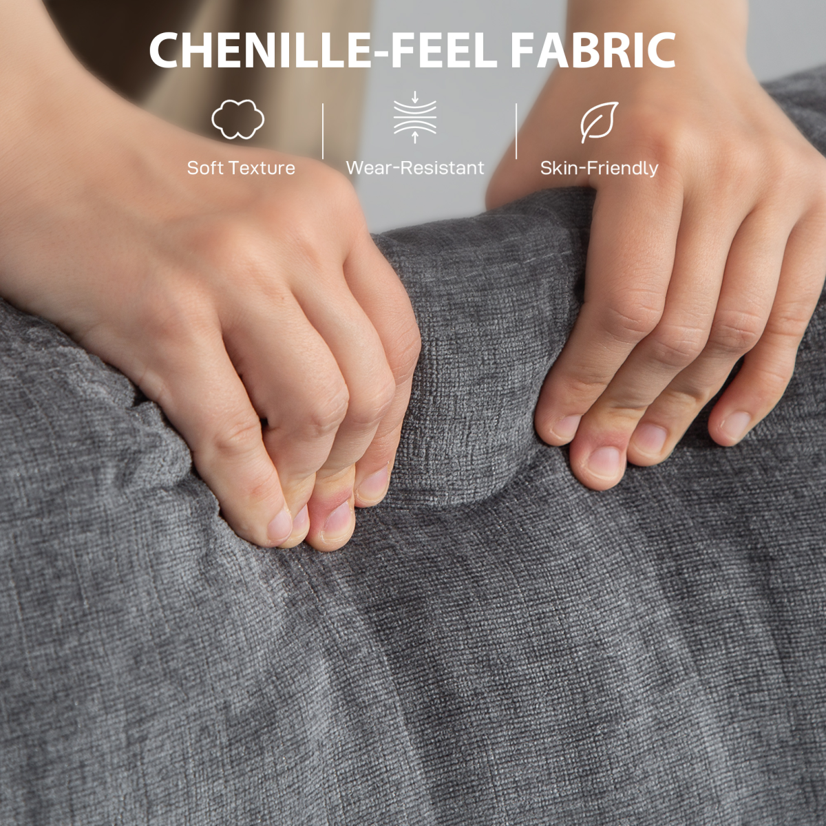 Homcom Sofa 3 Seater Gray With USB Ports Cup Holders Home - HOMCOM - Home Symphony