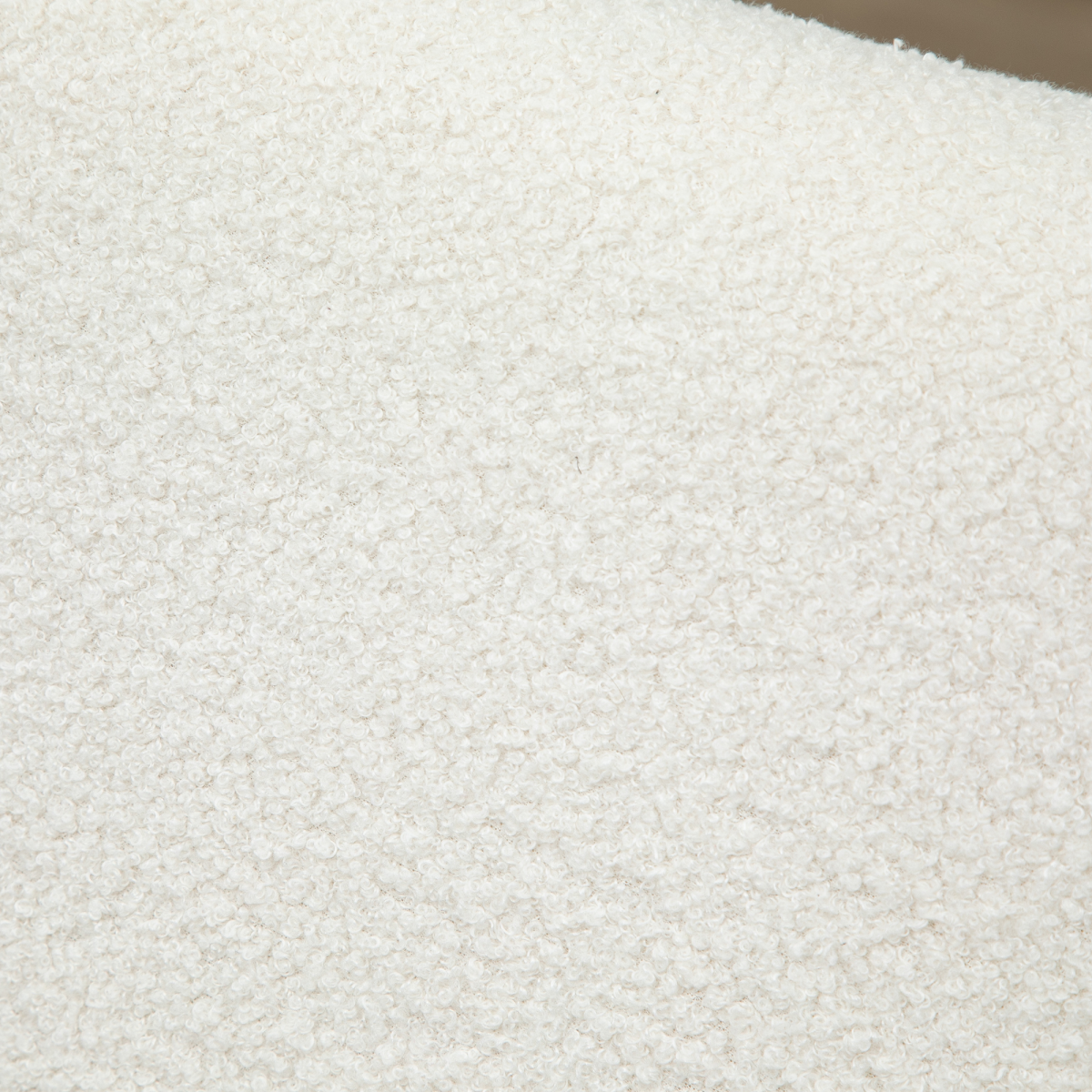 HOMCOM Rocking Chair Upholstered Armchair Cream Wood Frame with Plush Teddy Fleece Cushion for Living Room