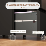 Vinsetto Steel File Cabinet 2-Drawer Lock Office by Vinsetto