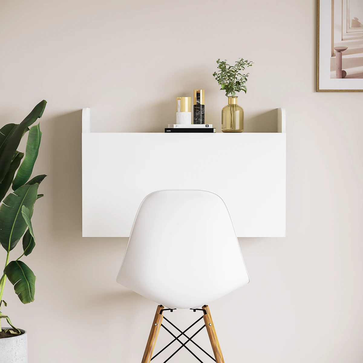 Wall-Mounted Desk 24in Fold-Down Office by Unbranded