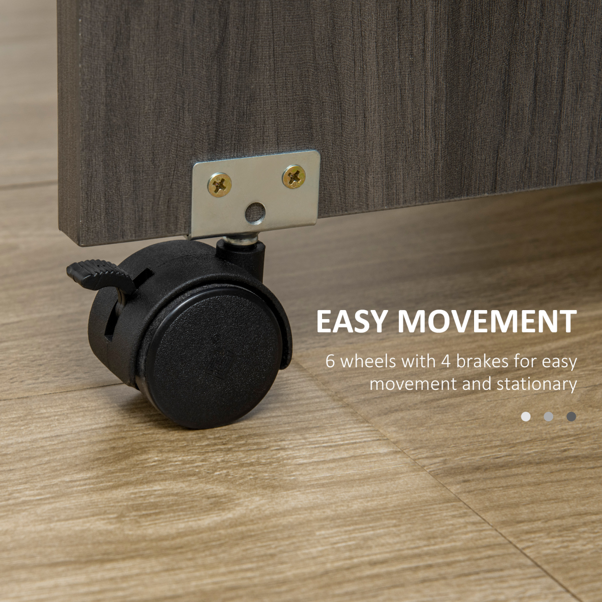 HOMCOM Drop Leaf Table Grey Wood Compact Drawers Apartments - HOMCOM - Home Symphony