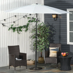 Outsunny Outsunny Cantilever Offset Umbrella Base Cement Parasol Stand, Black - Parasol