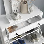 HOMCOM Shoe Cabinet 60W x 24D x 97H cm Eight Pair Capacity With Adjustable Shelves Hallway Storage by HOMCOM