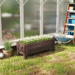Unbranded Outsunny Raised Bed Planter 100x36.5x36 Durable Gardeners - Planters