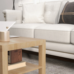 HOMCOM Coffee Table Rectangular 110 X 60 Cm With Storage And Open Shelf Natural Finish For Living Room by HOMCOM