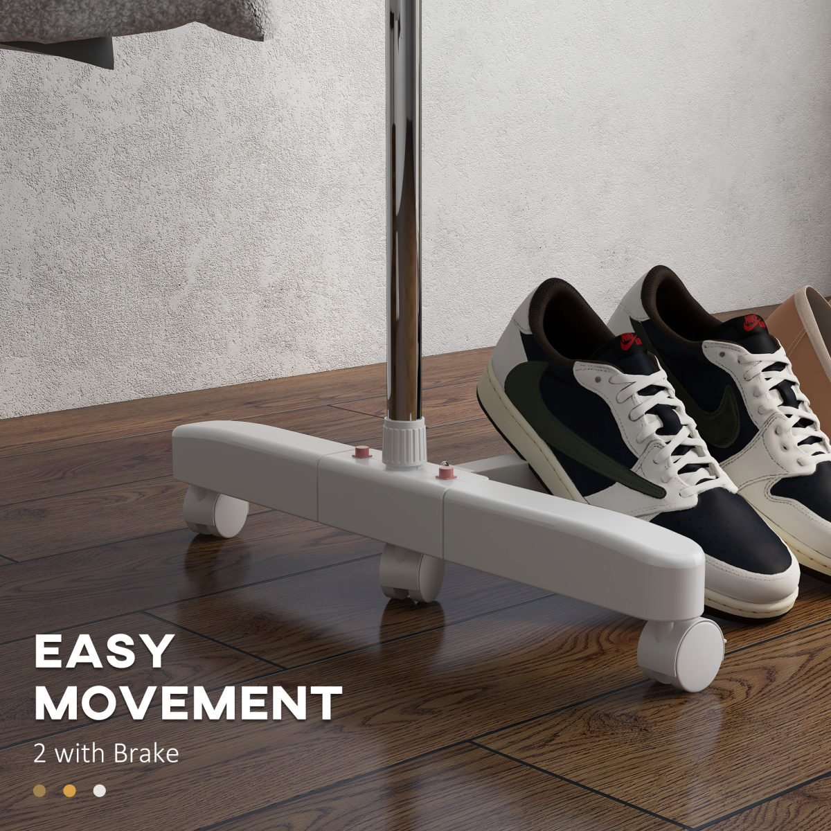 HOMCOM Clothes Airer 64.8cm Wide Three Layer Folding Indoor - HOMCOM - Home Symphony