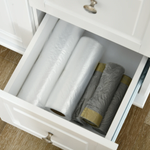 HOMCOM Kitchen Island Cart On Wheels Drop Leaf White Home by HOMCOM