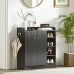 HOMCOM Shoe Cabinet 4-Tier Adjustable Entryway by HOMCOM